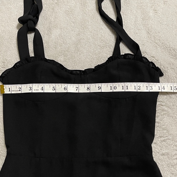 Little Black Mini Dress w/ Sweetheart Neckline and Ruffles Size Small - Picture 10 of 12